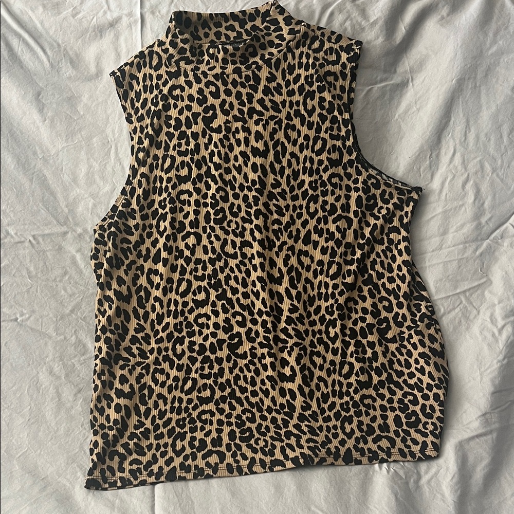 No Boundaries Animal Print Sleeveless Blouse